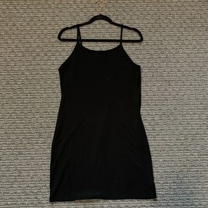 Black Bodycon Ribbed Dress